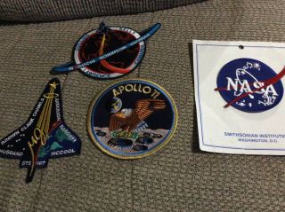NASA Apollo 11 Space Mission,  STS 107,  STS 114 Patch and Generic NASA patch. 3