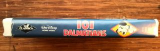 101 Dalmatians (VHS,  1992) Walt Disney Black Diamond Classic Tape Movie 3