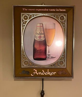 Vintage Andeker Pabst Brewing Lighted Beer Sign Restored Wiring Milwaukee