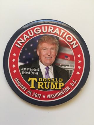 2017 President Donald Trump Inauguration 3 " Button 45th President Of The U.  S.