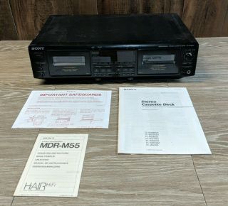 Vintage Sony Tc - We805s High End Dual Cassette Deck,  With Pitch Control For Repair