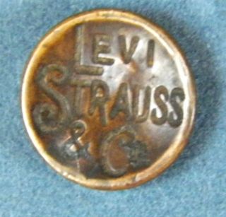 Bb Small Levi Strauss Antique Brass Overall Button Wobble Shank
