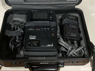 Vintage 1988 Sony Gv - 8 Video Walkman Tv Recorder With Case - Great