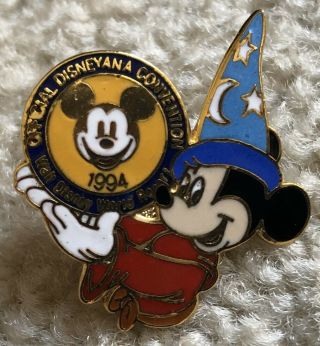 1994 Disneyana Convention Sorcerer Mickey Logo Pin Walt Disney World Resort