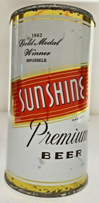 Sunshine Premium Flat Top Beer Can Bank1962 Gold Medal Winner Can
