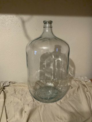 Vintage Blue 5 Gallon Glass Water Bottle Jug 20 " X 10 "