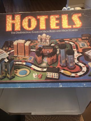 Vintage 1987 Milton Bradley Hotels 3d Board Game 99 Complete Taj Mahal