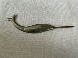 Antique Whale Art Co.  Embroidery Needle Narwhal Whale Shaped