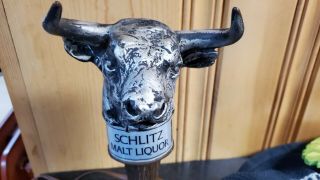 Schlitz Malt Liquor Bull Head Beer Tap Handle.  Rare