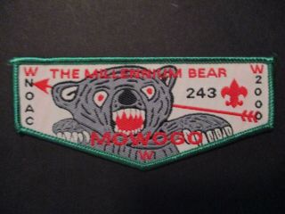 Oa Lodge 243 Mowogo The Millennium Bear Noac 2000 Flap