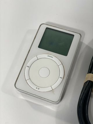 Vintage 2002 Apple Computer iPod Classic 2nd Gen 10GB White A1019 Mp3 Player 3