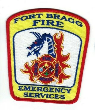 Us Army Fort Bragg Nc North Carolina Fire Crash Rescue Dept.  Patch -