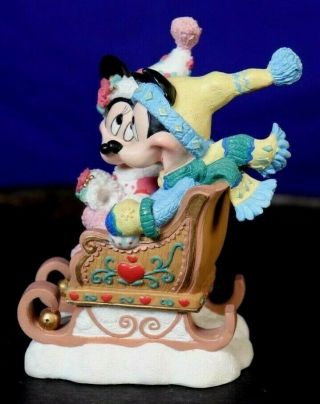 Disney Enesco I Love You Mickey & Minnie on a sleigh 2