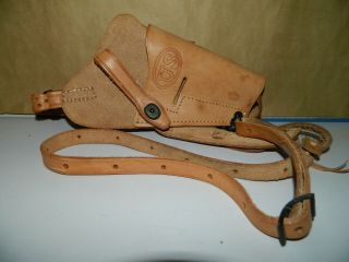 Vintage Cathey Ent Us Military Shoulder Holster 7791527 Tan Leather Pistol