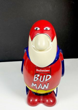 Bud Man Budman Beer Stein Budweiser Anheuser Busch Ceramarte Brazil 1980s No Box