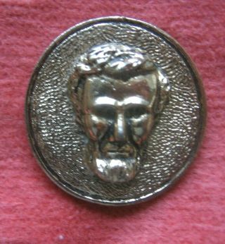 29 Vintage Cast Brass Button President Lincoln 1 1/8 " Inches Diameter