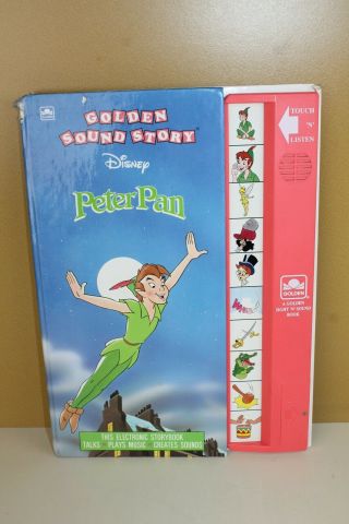 Golden Sound Story Peter Pan Disney Electronic Storybook 1991 Damage