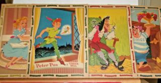 Vintage Walt Disney’s Peter Pan Sewing Cards Set Of 4 1952