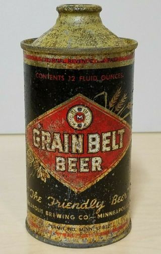 Grain Belt Beer Can Cone Top Minneapolis Mn