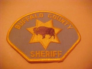 Buffalo County Nebraska Police Patch Shoulder Size Tan