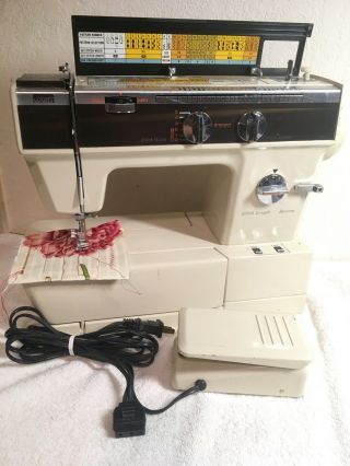 Vintage Montgomery Ward Uht J1980 Sewing Machine Embroidery Japan (fully)