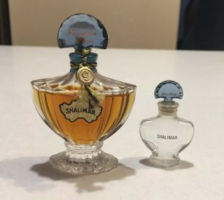 Guerlain Shalimar 1/3 Fl Oz Parfum Extrait Vintage Fragrance & Mini Bottle