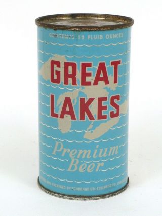 1950s Illinois Chicago Edelweiss Great Lakes Beer Flat Top Can Tavern Trove