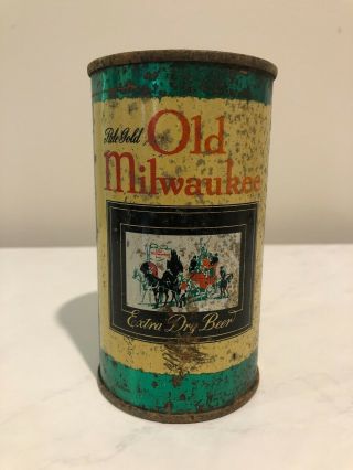 Pale Gold Old Miluakee Extra Dry Flat Top Beer Can 1940 