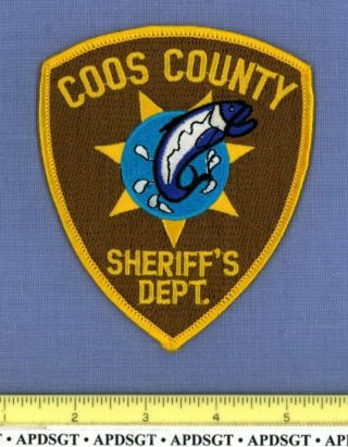 Coos County Sheriff Oregon Police Patch Leaping Fish Fe