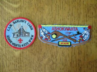 Boy Scout Oa Ashokwahta Lodge 339 S1 First Flap & R1 Iroquois Trail Council,  Ny