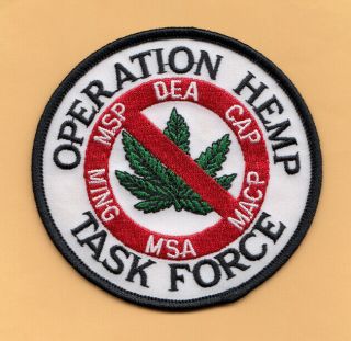 C20 Dea Operation Hemp Ocdetf Drugs Enforce Agency Fed Police Patch Hidta