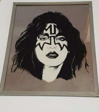 Kiss Vintage Mirror Band Ace Frehley Silver Etched Custom Mirror 8x10