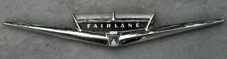 ✅original 1957 Ford Fairlane Trunk Emblem W/ Plastic Insert - Bac6443525 Vintage