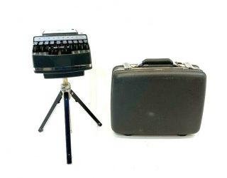 Vintage Stenograph Reporter Model Shorthand Machine With American Case & Tripod