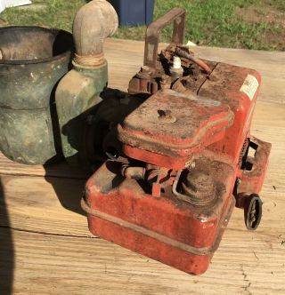 Vintage Briggs & Stratton Cast Iron Motor And Brass Water Pump Restore Parts Tc