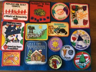 14 Vintage Girl Scout Event/fun Patches - See Photo