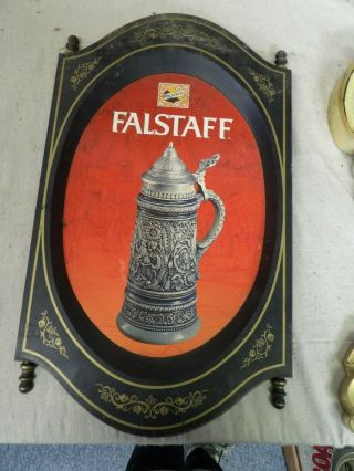 Vintage - Falstaff Brewing Corp.  - St.  Louis Missouri Plastic Beer 19 " Sign