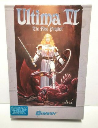 Ultima Vi The False Prophet Big Box Pc Game Ibm 5.  25 " Origin 1990 No Map Rpg Vtg