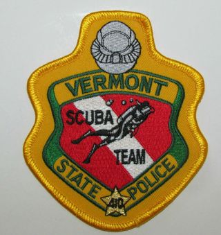 Vermont State Police Vsp Scuba Team Dive Unit Patch Diver Down Flag