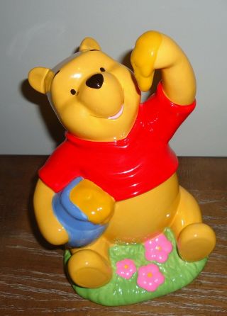 Disney Winnie The Pooh Piggy Bank Ceramic Honey Pot Bear Nursery Decor Enesco A,