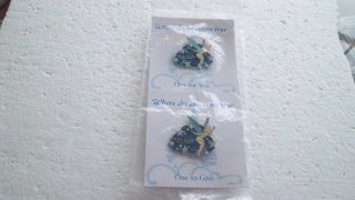 Disney Tinker Bell Where Dreams Come True Dark Blue 2 Pins Nip Pin