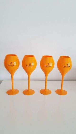 Set Of 4 Veuve Clicquot Champagne Glasses