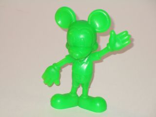 Louis Marx Walt Disney 1971 Green Mickey Mouse Plastic Figurine