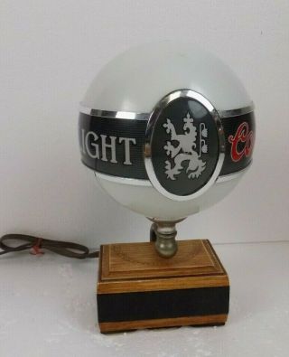 Vintage Coors Light Beer Bar Display Lamp Globe Digital - " On Tap " - Great