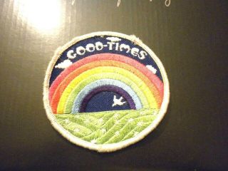 Vintage Good - Times Sew On Patch It Measures 3 1/2 Inches Wide X 3 1/2 Inches Tal