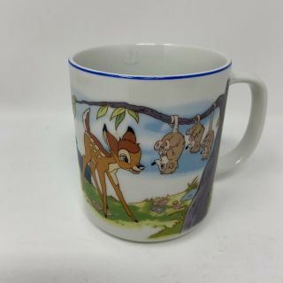 Bambi Thumper Flower Coffee Cup Mug Disneyland Walt Disney World Japan Vintage