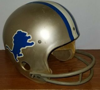 Vintage Detroit Lions Rawlings Nfl Football Helmet Hnfl Size Large