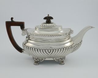Large Antique Late Victorian Sterling Silver Teapot - London 1901