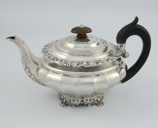 Heavy Antique George Iv Sterling Silver Teapot By Charles Price - London 1825
