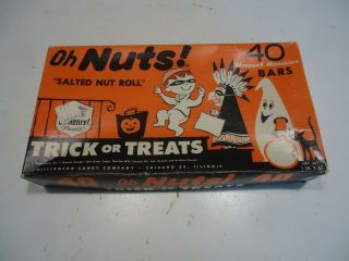Oh Henry Oh Nuts Halloween Vtg Display Candy Bar Box Trick Or Treat